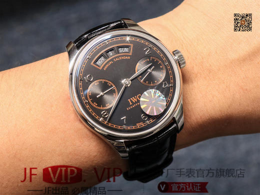 YL万国葡萄牙系列年历腕表，腕表尺寸44mmX15mm，拆解原装IWC52850机芯，实现结构与IWC52850机芯能有80%的吻合度。男士腕表 商品图10