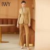 IWY/后开叉衣摆西服焦糖色西装套装女正装OL工作服职业装193028C1+P3-1 商品缩略图0