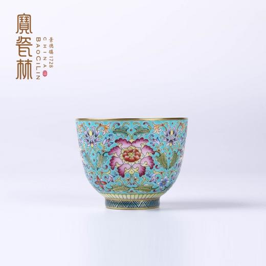 宝瓷林绿地珐琅彩描金直口杯 商品图4