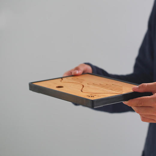 茶盘.竹缘山水（方黑） 商品图1