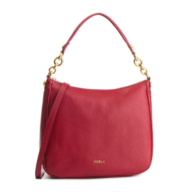 QH Furla 芙拉 女士红色皮革手提包 997298JPY带授权招加盟代理