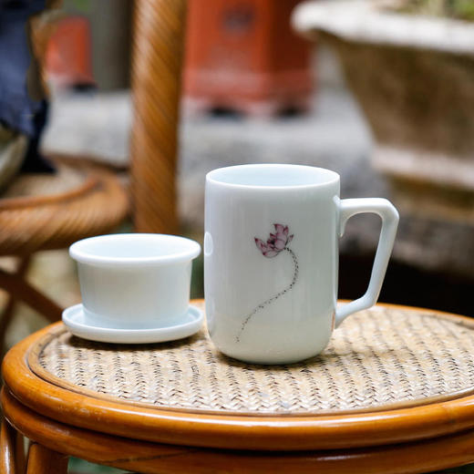 荷花影青办公杯 商品图1