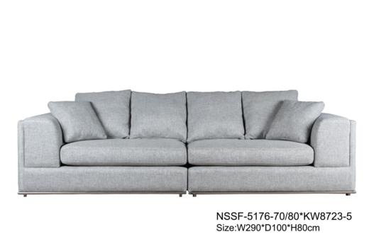 NS家居nsfurniture软包布艺三人位组合沙发NSSF-5176-70/80 商品图0