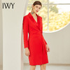 IWY/红色修身连衣裙中长款裙子194035Q1-R 商品缩略图3
