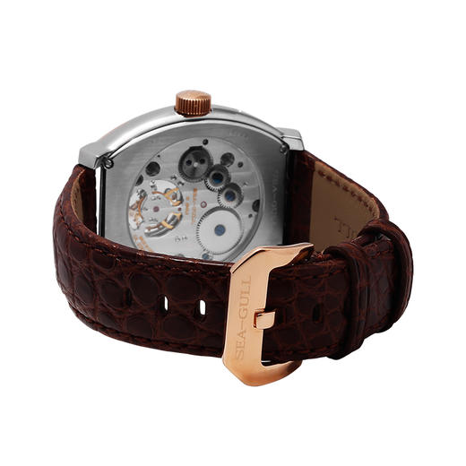 海鸥酒桶型手动陀飞轮多功能金表248117013g