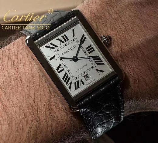A8卡地亚CARTIER TANK SOLO 超薄男士腕表，采用2892机芯并精细打磨，寸参数均与原装一致，直径31X40.8mm 厚度7.80mm。美洲鳄鱼皮 商品图10