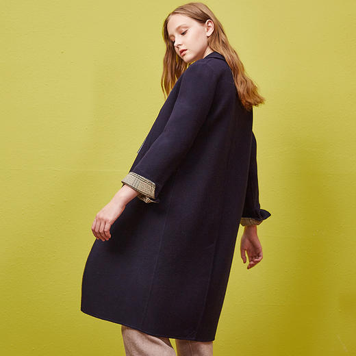 欧芮儿冬装女毛呢外套女中长款百搭双面呢呢子大衣 商品图1