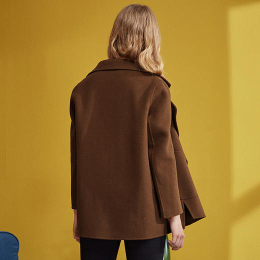 欧芮儿秋冬装2019 新年红色毛呢外套女百搭西装领呢子大衣 商品图2