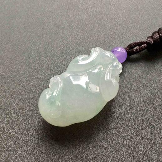 糯冰种飘阳绿翡翠三足金蟾 商品图4