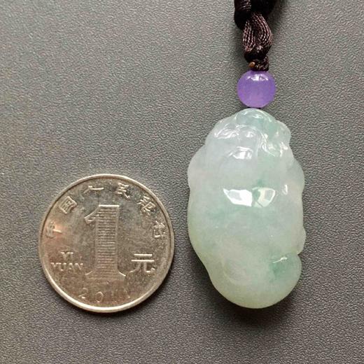糯冰种飘阳绿翡翠三足金蟾 商品图3