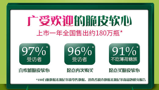 绿箭脆皮软心薄荷糖瓶装儿童零食留兰香薄荷味80GJPY带授权招加盟代理 商品图3