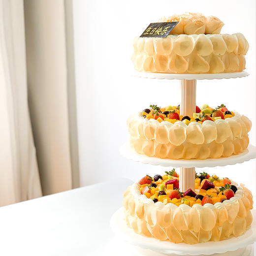 【繁花似锦蛋糕】可支持定制尺寸或夹心，适用于各种宴会、派对、生日、婚礼、会议等场合~ 商品图1