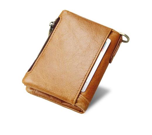 【服饰鞋包】钱包RFID防盗刷钱包三折多卡位疯马皮男士钱包 商品图1