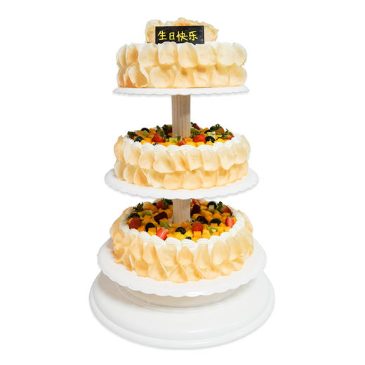 【繁花似锦蛋糕】可支持定制尺寸或夹心，适用于各种宴会、派对、生日、婚礼、会议等场合~ 商品图0