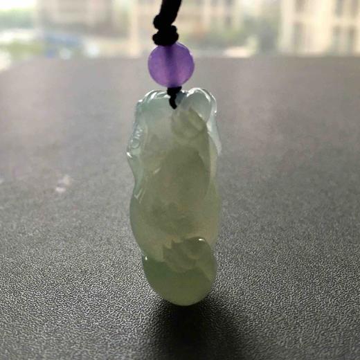 糯冰种飘阳绿翡翠三足金蟾 商品图8