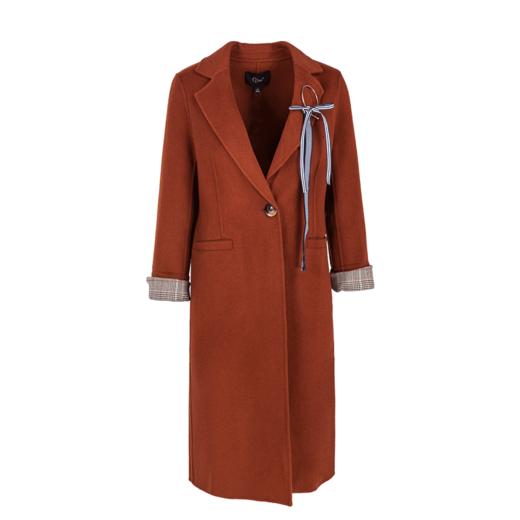 欧芮儿冬装女毛呢外套女中长款百搭双面呢呢子大衣 商品图4