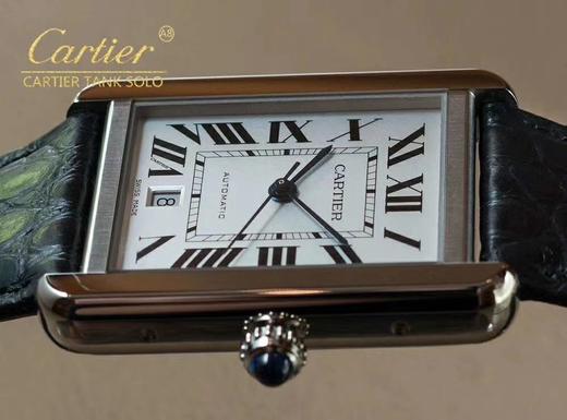 A8卡地亚CARTIER TANK SOLO 超薄男士腕表，采用2892机芯并精细打磨，寸参数均与原装一致，直径31X40.8mm 厚度7.80mm。美洲鳄鱼皮 商品图11