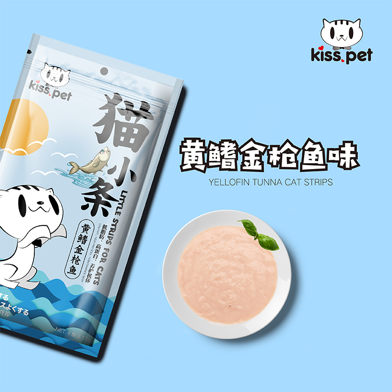 KISSPET凯希佩猫小条15gx6条/袋 宠物猫零食JPY带授权招加盟代理
