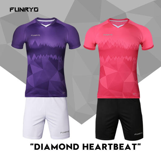 【特价】FUNRYO蜂锐成人钻石短袖足球比赛服 19231010 商品图2