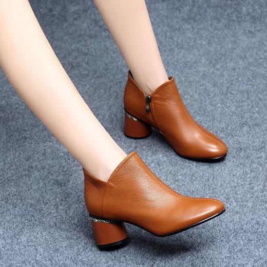 LN-A-188秋季新款高跟女短鞋百搭单靴 XCX 商品图2