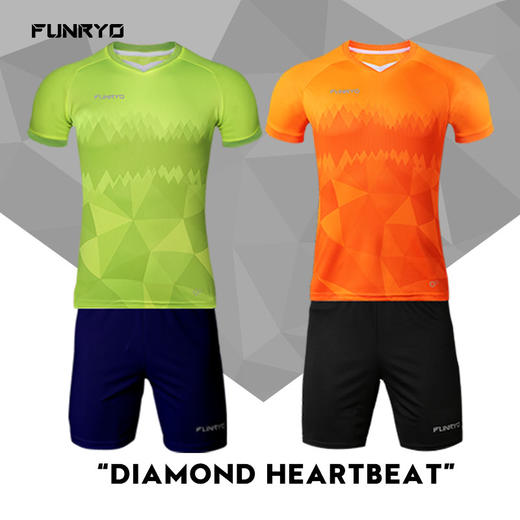 【特价】FUNRYO蜂锐成人钻石短袖足球比赛服 19231010 商品图3