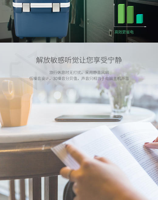 美固20L宿舍小冰箱 学生寝室租房迷你小型家用小冰箱车载冰箱两用T20 陶瓷蓝JPY带授权招加盟代理 商品图4