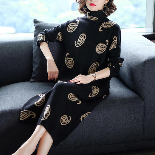 ZY-YD982秋冬新款高贵针织连衣裙 XCX 商品图0