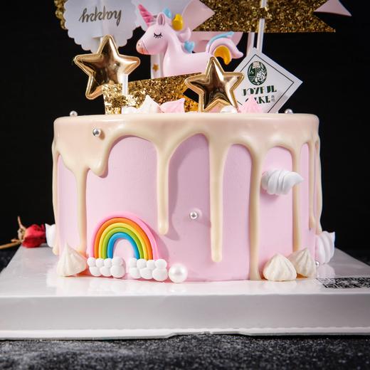 萌萌哒粉色独角兽滴落蛋糕 商品图3