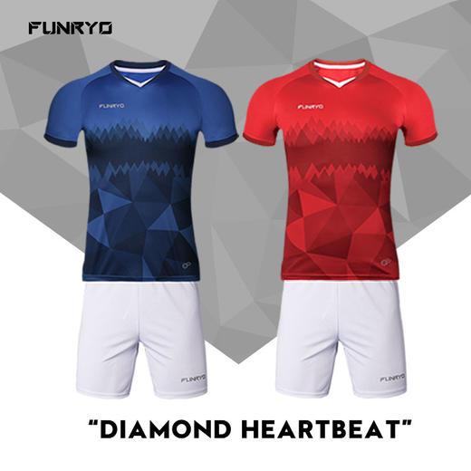 【特价】FUNRYO蜂锐成人钻石短袖足球比赛服 19231010 商品图1