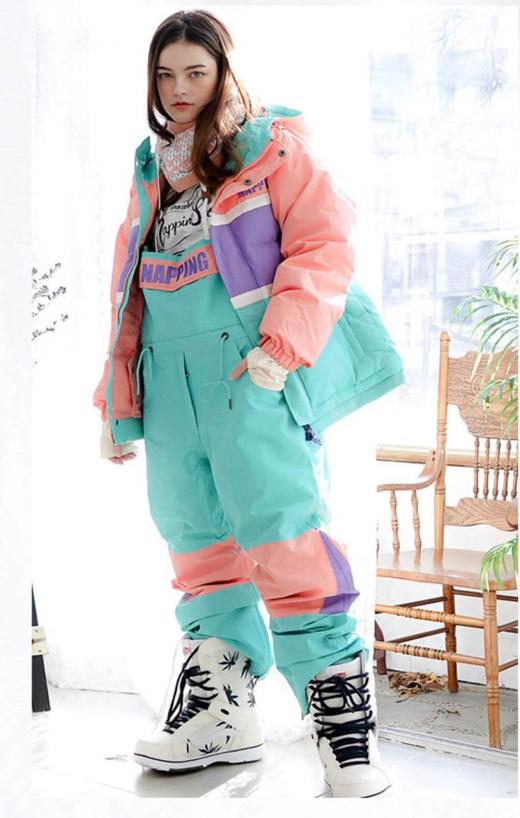 NAPPING 成人女款潮牌滑雪背带裤  P-11988 商品图0