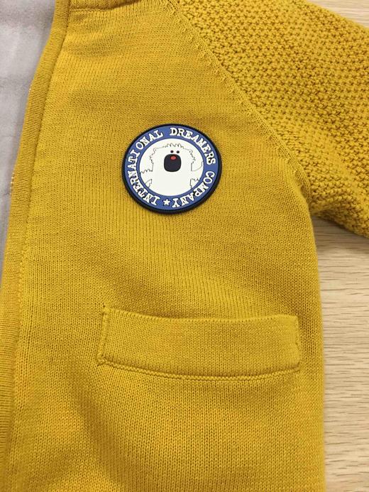 棉果果秋冬季男童纯棉线双层加绒加厚保暖里子对开外套毛衣M412161519656 商品图2