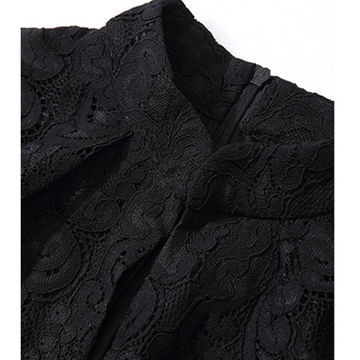 丁摩 新款粉色喇叭袖长裙真丝棉里衬复古宽松中长款蕾丝连衣裙19-170DB399240531 商品图6