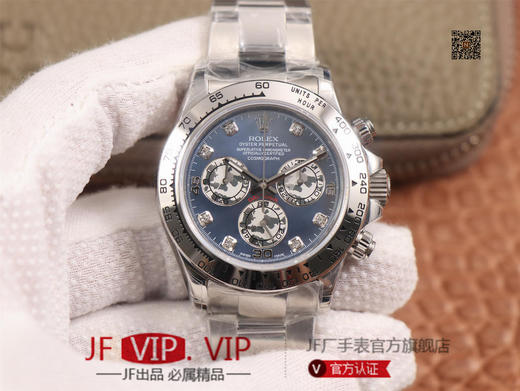 JH出品，最新定制升级版本，劳力士Rolex超级宇宙计时迪通拿升级版本 ，升级圈口角度与字体大小字体颜色银灰色更明显与原版一致，字面钉更光亮 夜光更强发光时间更久 商品图0