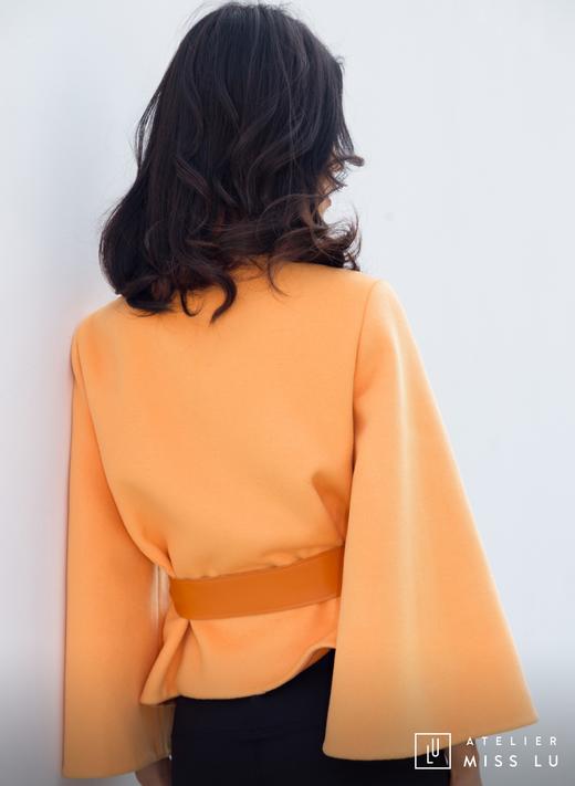 AtelierMissLu / Jodie-奶蜜黄口袋装饰羊毛外套 商品图14