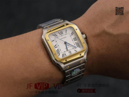 BV男装大号-卡地亚新款山度士 表壳：316材质表盘：渐变蓝色表针，尺寸：39.8X47.5X9.08毫米表冠：蓝宝石机芯：MIYOTA-9015 商品图9