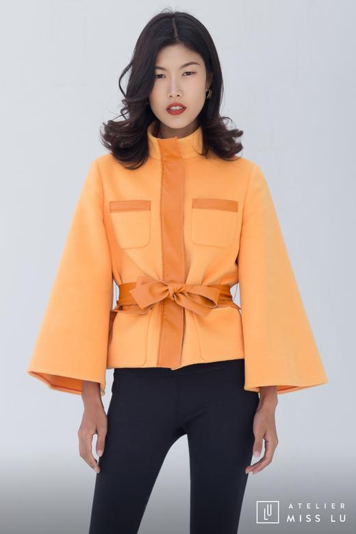 AtelierMissLu / Jodie-奶蜜黄口袋装饰羊毛外套 商品图9