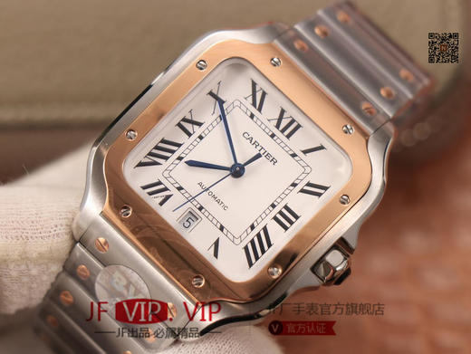 BV男装大号-卡地亚新款山度士 表壳：316材质表盘：渐变蓝色表针，尺寸：39.8X47.5X9.08毫米表冠：蓝宝石机芯：MIYOTA-9015 商品图1