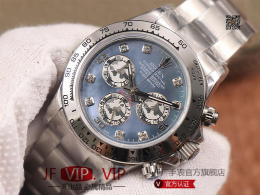 JH出品，最新定制升级版本，劳力士Rolex超级宇宙计时迪通拿升级版本 ，升级圈口角度与字体大小字体颜色银灰色更明显与原版一致，字面钉更光亮 夜光更强发光时间更久 商品图3