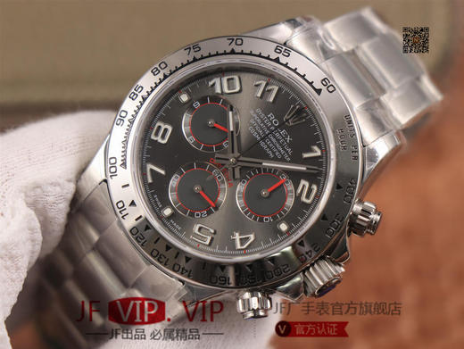 JH出品，最新定制升级版本，劳力士Rolex超级宇宙计时迪通拿升级版本 ，升级圈口角度与字体大小字体颜色银灰色更明显与原版一致，字面钉更光亮 商品图3