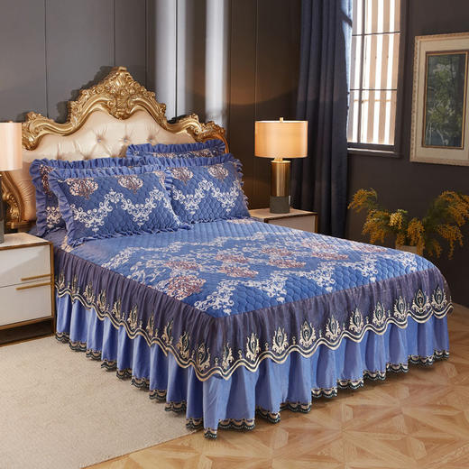 ABC-XXG-冬季水晶绒单件夹棉床罩三件套 商品图2