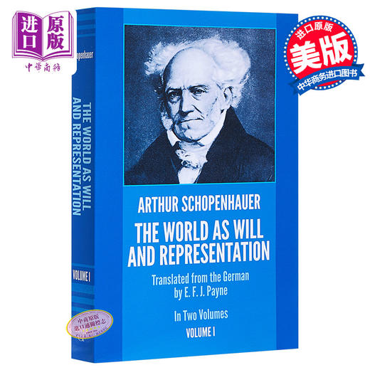 预售 【中商原版】叔本华：意志与代表的世界，卷1 英文原版 The World as Will and Representation, Vol. 1 哲学 商品图0