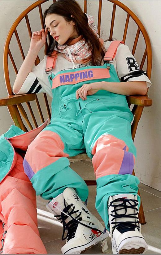 NAPPING 成人女款潮牌滑雪背带裤  P-11988 商品图3