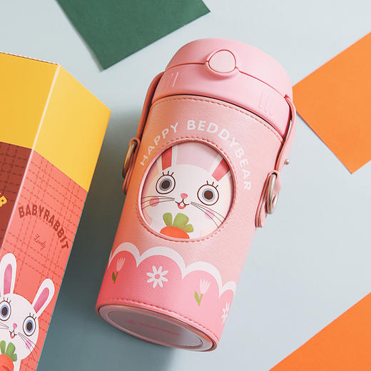 韩国杯具熊酷儿系列保温杯赠皮套520ml