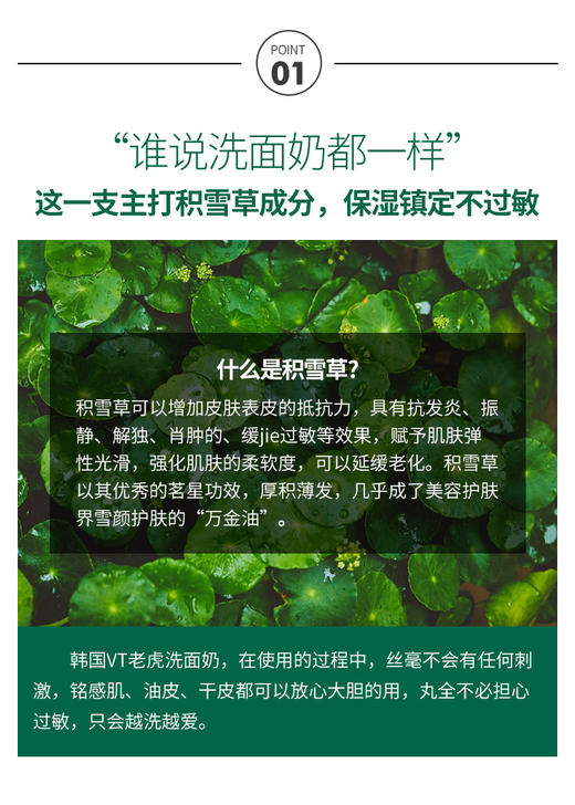 【韩国直邮】韩国VT／范特老虎洗面奶控油深层清洁毛孔泡沫氨基酸洁面乳300mlJPY带授权招加盟代理 商品图3