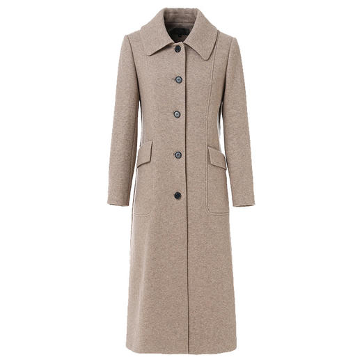 【绵羊毛】乔万尼女冬外套羊毛大衣流行中长款毛呢大衣韩版直筒EN4A718 商品图4