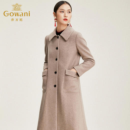 【绵羊毛】乔万尼女冬外套羊毛大衣流行中长款毛呢大衣韩版直筒EN4A718 商品图2