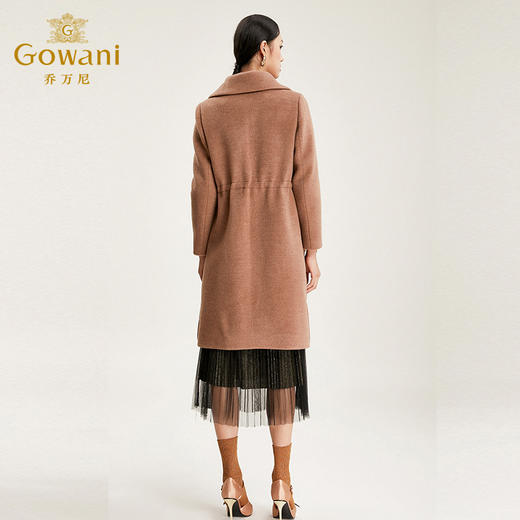 【100%绵羊毛】乔万尼大衣秋冬流行羊毛呢外套直筒收腰呢子大衣女中长款EN4A841 商品图3