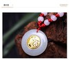 四福珠宝 金镶天然和田玉吊坠足金金箔平安扣吊坠挂坠JPY带授权招加盟代理 商品缩略图8
