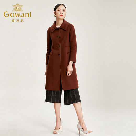 【100%绵羊毛】乔万尼羊毛大衣女流行中长款直筒显瘦毛呢大衣冬季外套EN4A836 商品图2