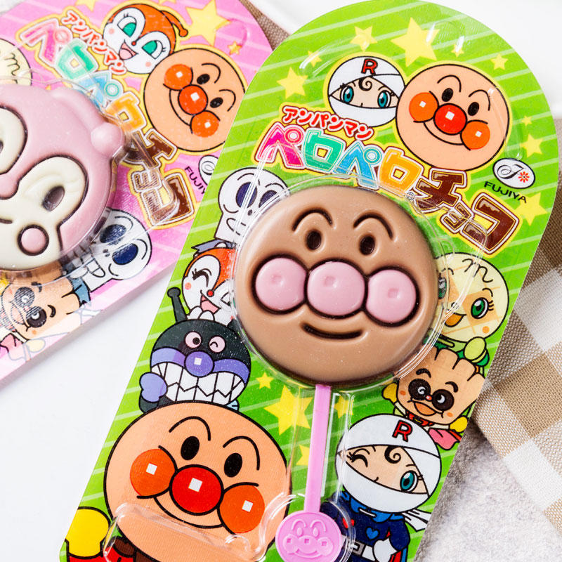 不二家 面包超人巧克力棒棒糖 12g